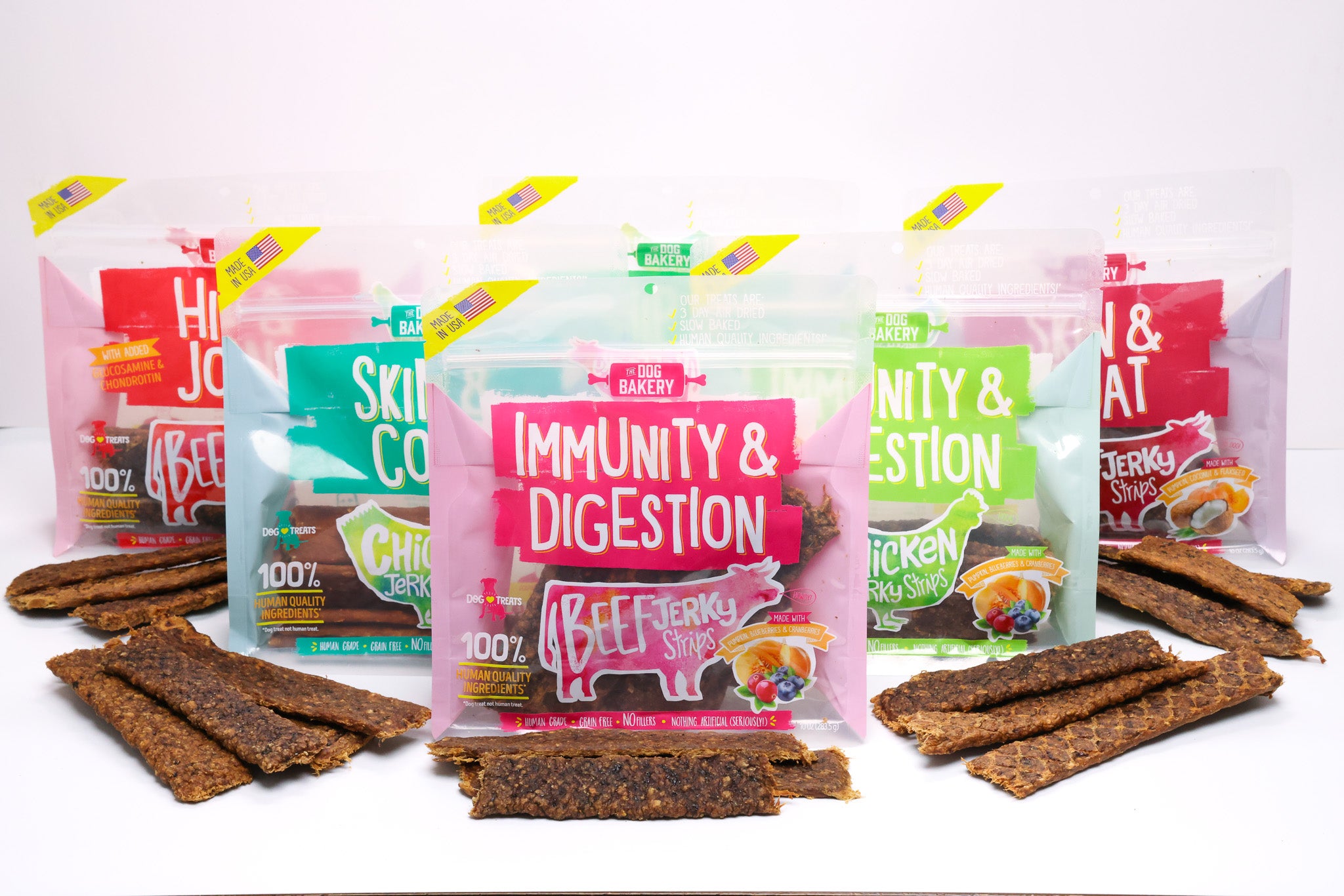 Chicken Skin and Coat Jerky Strips Dog Treats - 10 oz