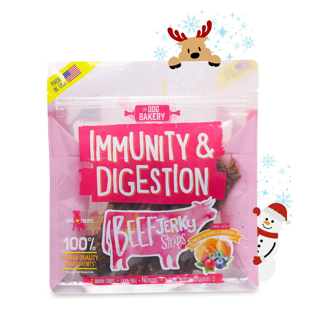 Beef Immunity & Digestion Jerky Strips Dog Treats - 10 oz