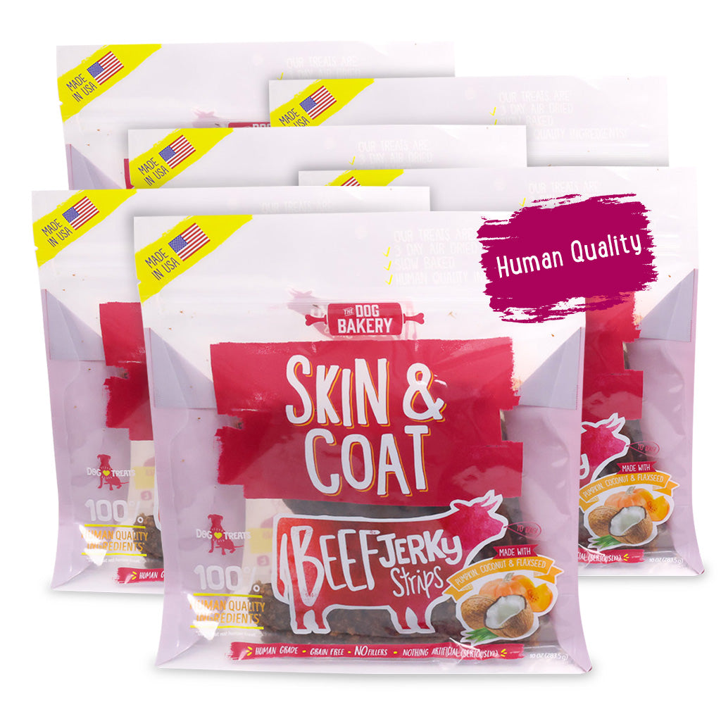Beef Skin and Coat Jerky Strips Dog Treats - 10 oz