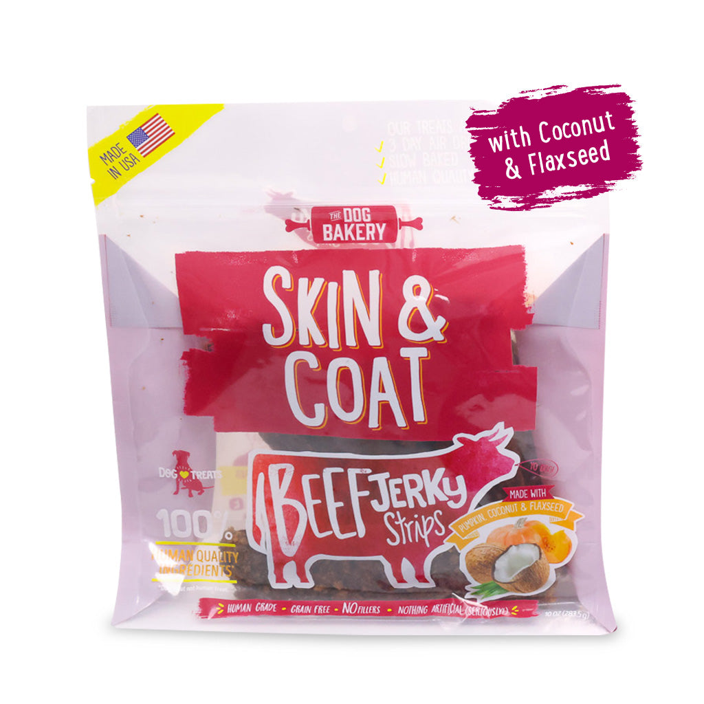 Beef Skin and Coat Jerky Strips Dog Treats - 10 oz