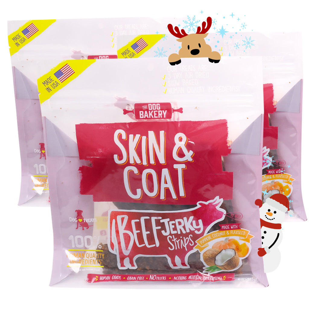 Beef Skin and Coat Jerky Strips Dog Treats - 10 oz