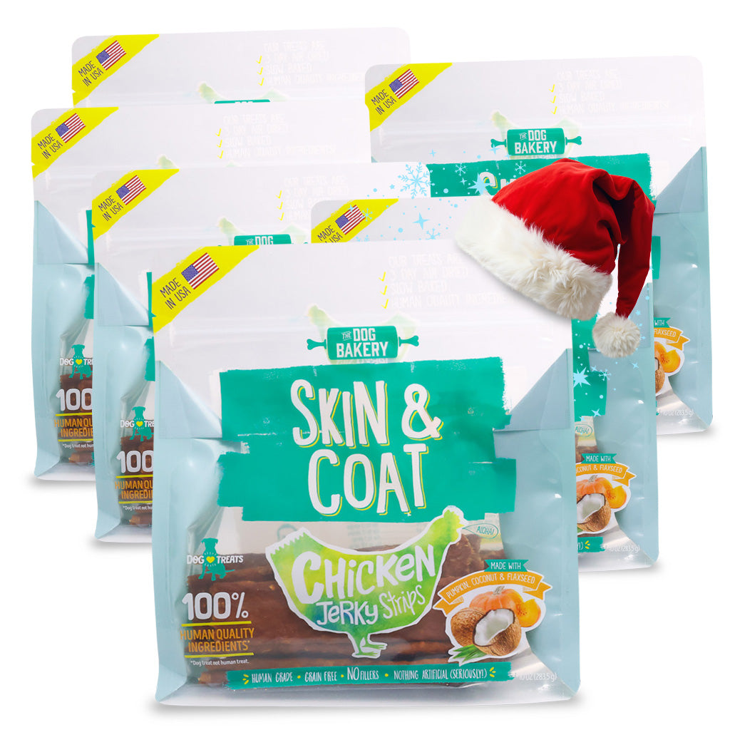 Chicken Skin and Coat Jerky Strips Dog Treats - 10 oz