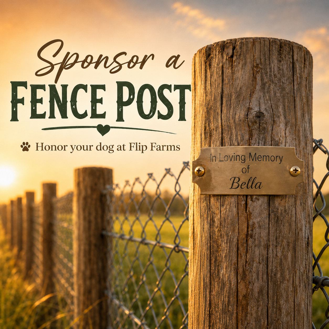 Fence Post Dedication
