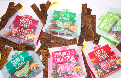 Beef Hip &amp; Joint Jerky Strips Dog Treats - 10 oz
