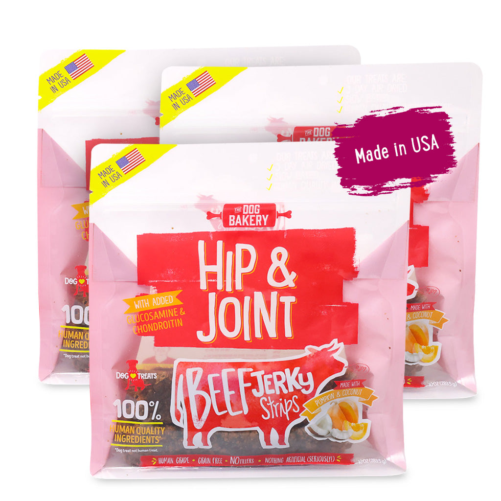 Beef Hip &amp; Joint Jerky Strips Dog Treats - 10 oz