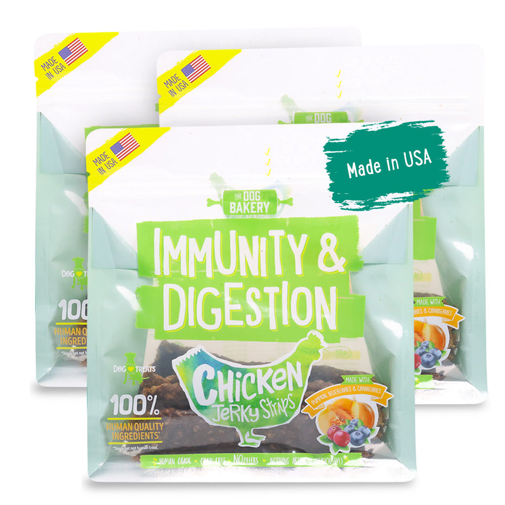 Chicken Immunity &amp; Digestion Jerky Strips Dog Treats - 10 oz
