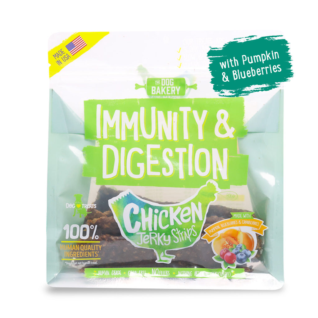 Chicken Immunity &amp; Digestion Jerky Strips Dog Treats - 10 oz