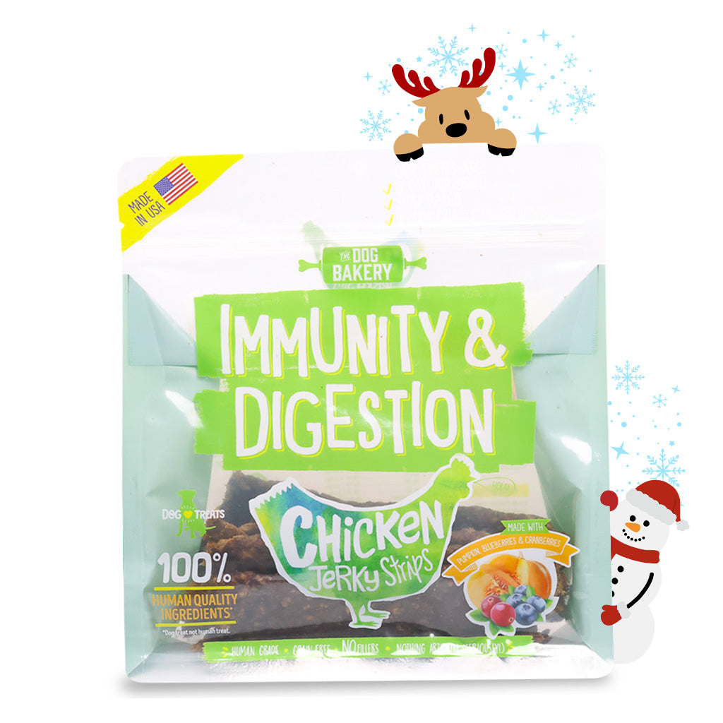 Chicken Immunity &amp; Digestion Jerky Strips Dog Treats - 10 oz