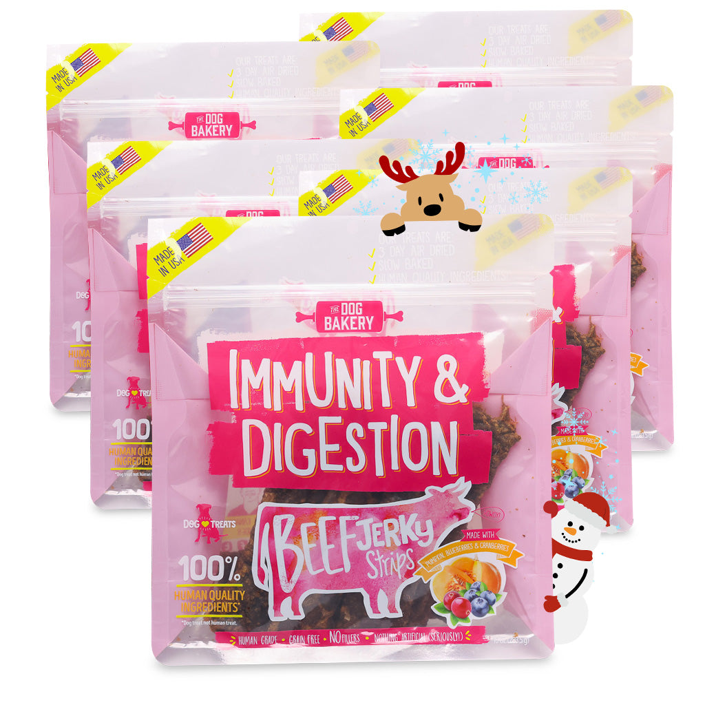 Beef Immunity &amp; Digestion Jerky Strips Dog Treats - 10 oz