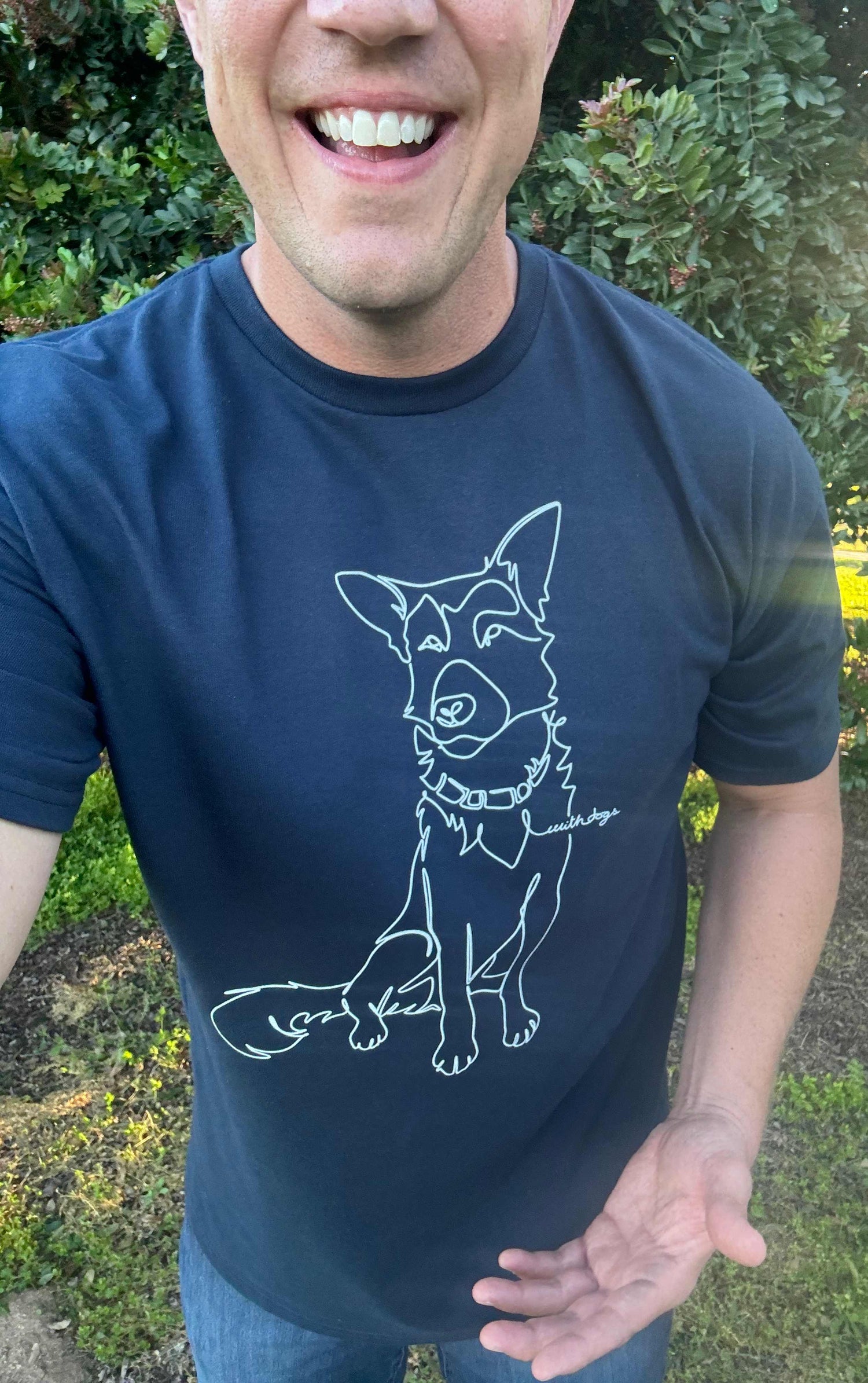 Sitting With Dogs [WANG] Unisex t-shirt (dark)