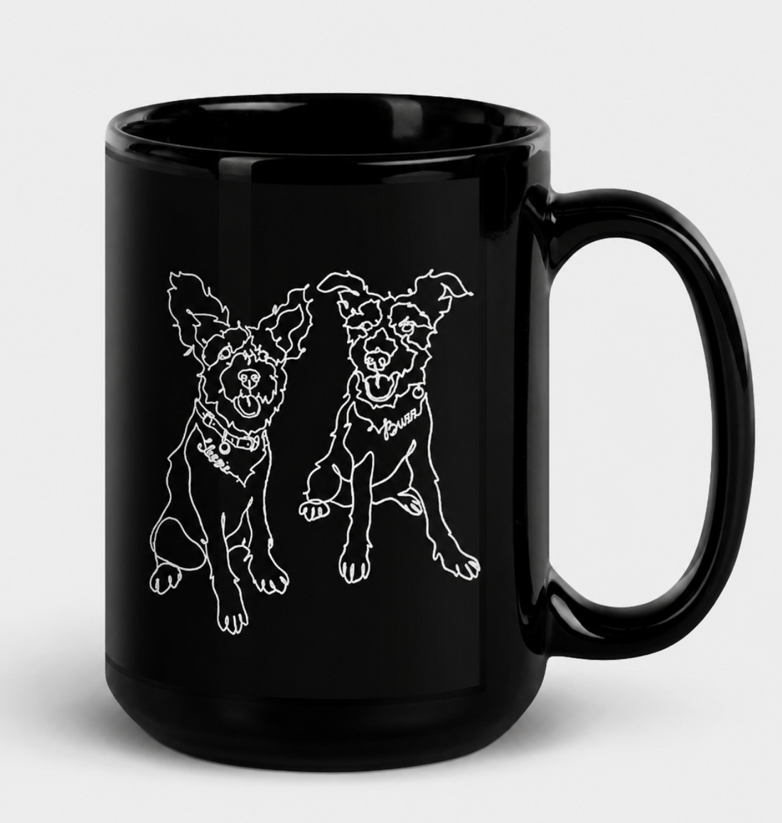 Buzz &amp; Jessie Black Glossy Mug