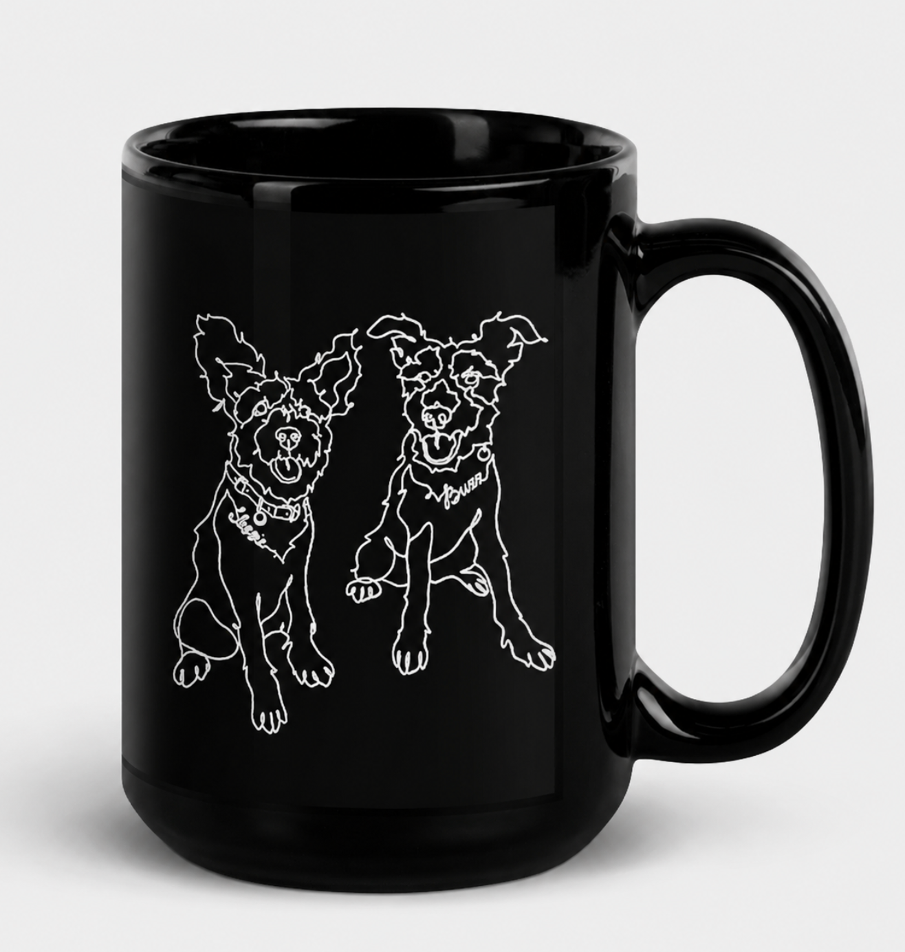 Buzz &amp; Jessie Black Glossy Mug