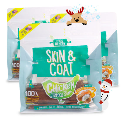 Chicken Skin and Coat Jerky Strips Dog Treats - 10 oz