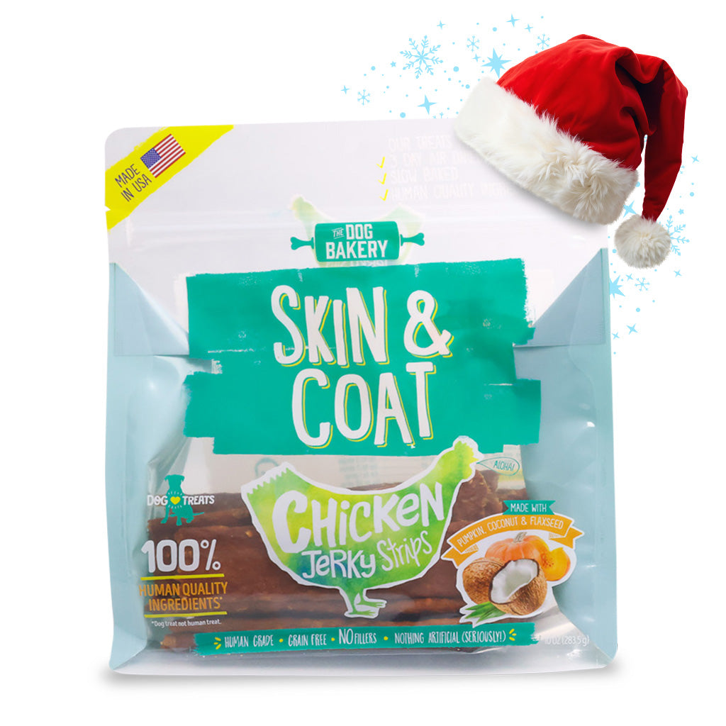 Chicken Skin and Coat Jerky Strips Dog Treats - 10 oz