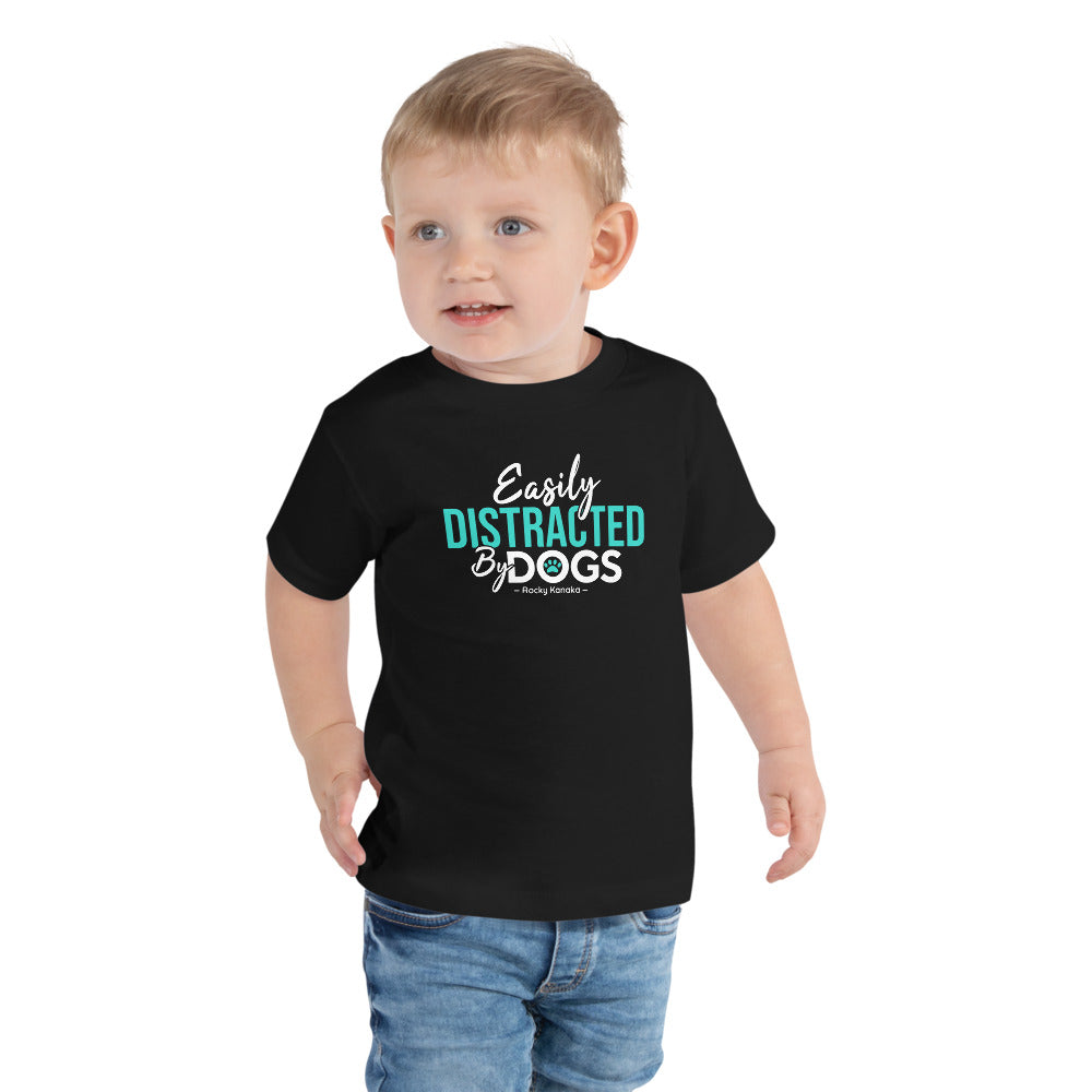 Easily Distracted: Toddler Short Sleeve Tee Turquoise