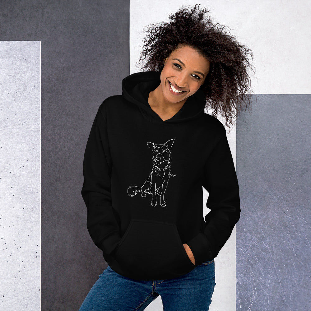 Sitting With Dogs [WANG]: Unisex Hoodie
