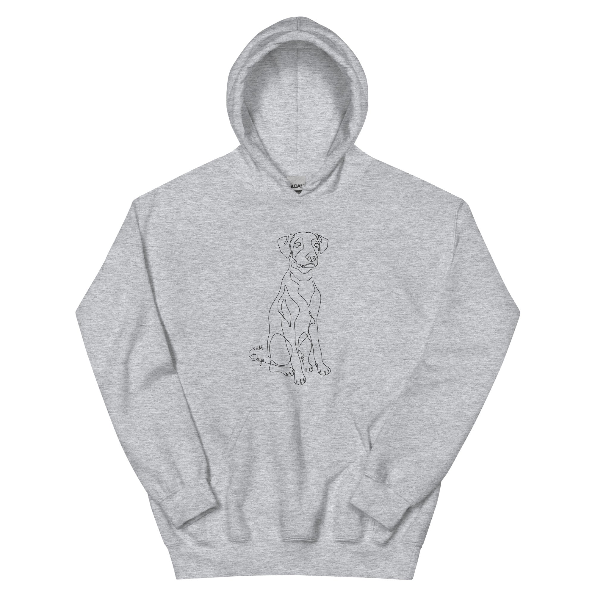 Sitting With Dogs [Shadow Moon] Unisex Hoodie