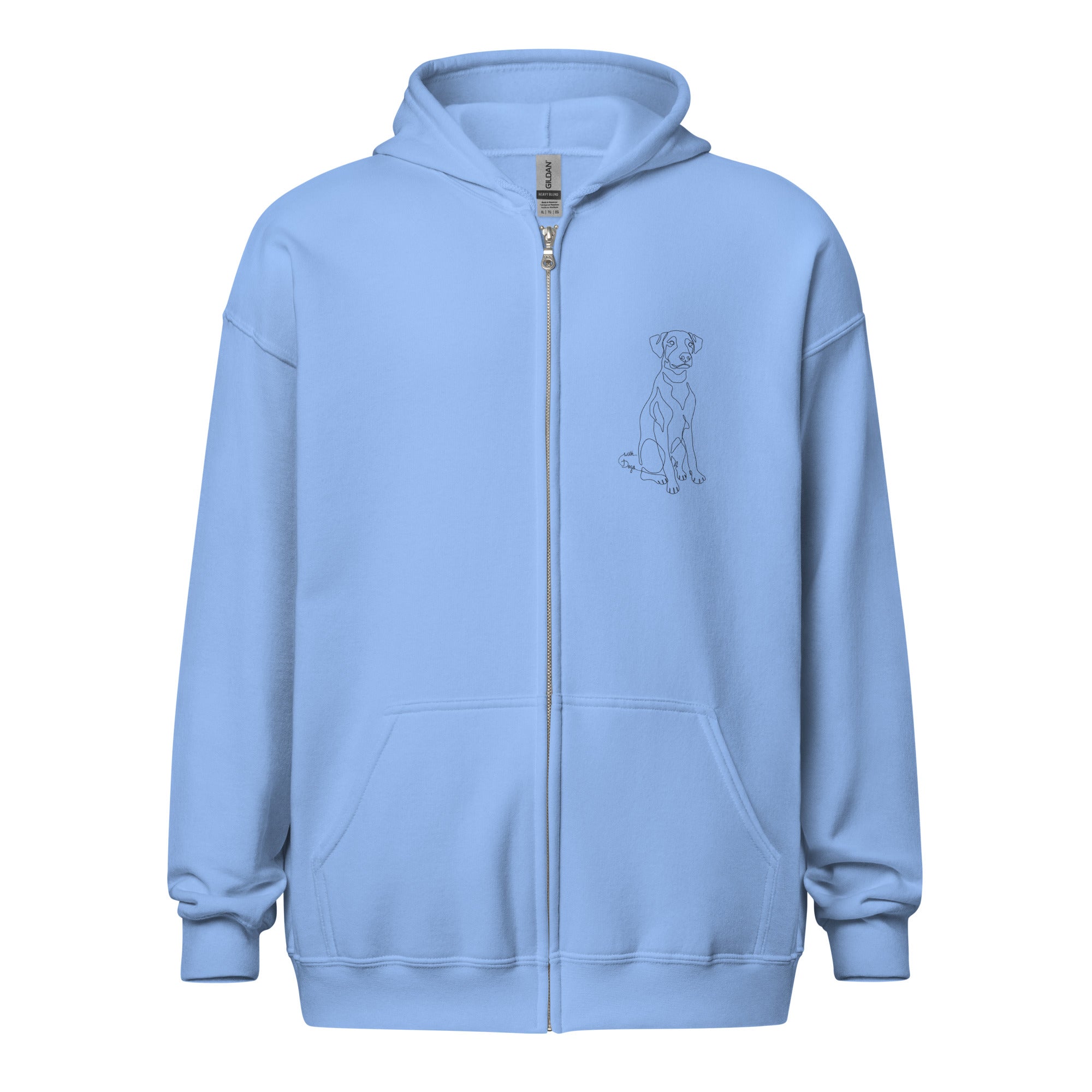 Sitting With Dogs Unisex Zip Hoodie