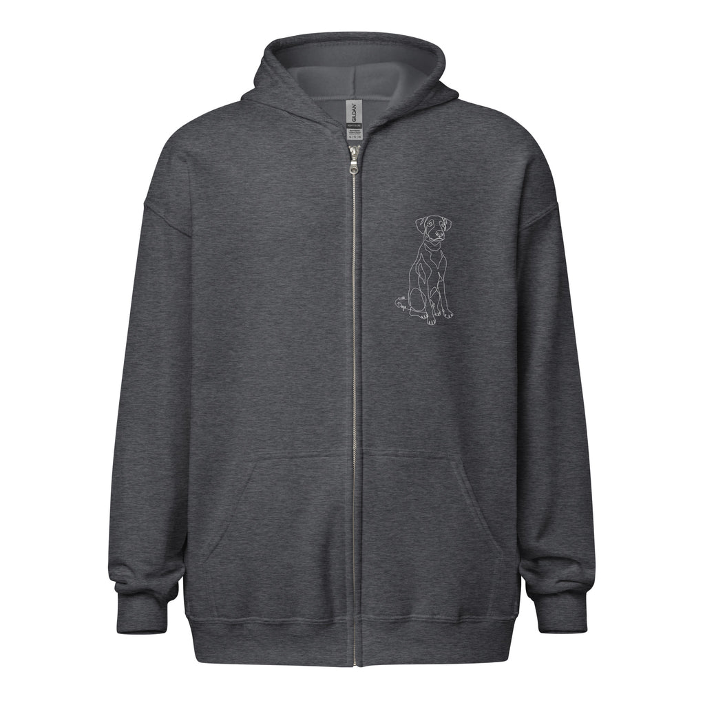 Sitting With Dogs Unisex zip hoodie