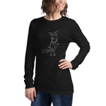 Sitting With Dogs [WANG] Unisex Long Sleeve Tee
