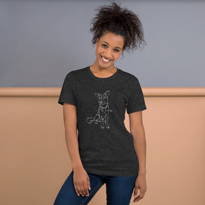 Sitting With Dogs [WANG] Unisex t-shirt (dark)