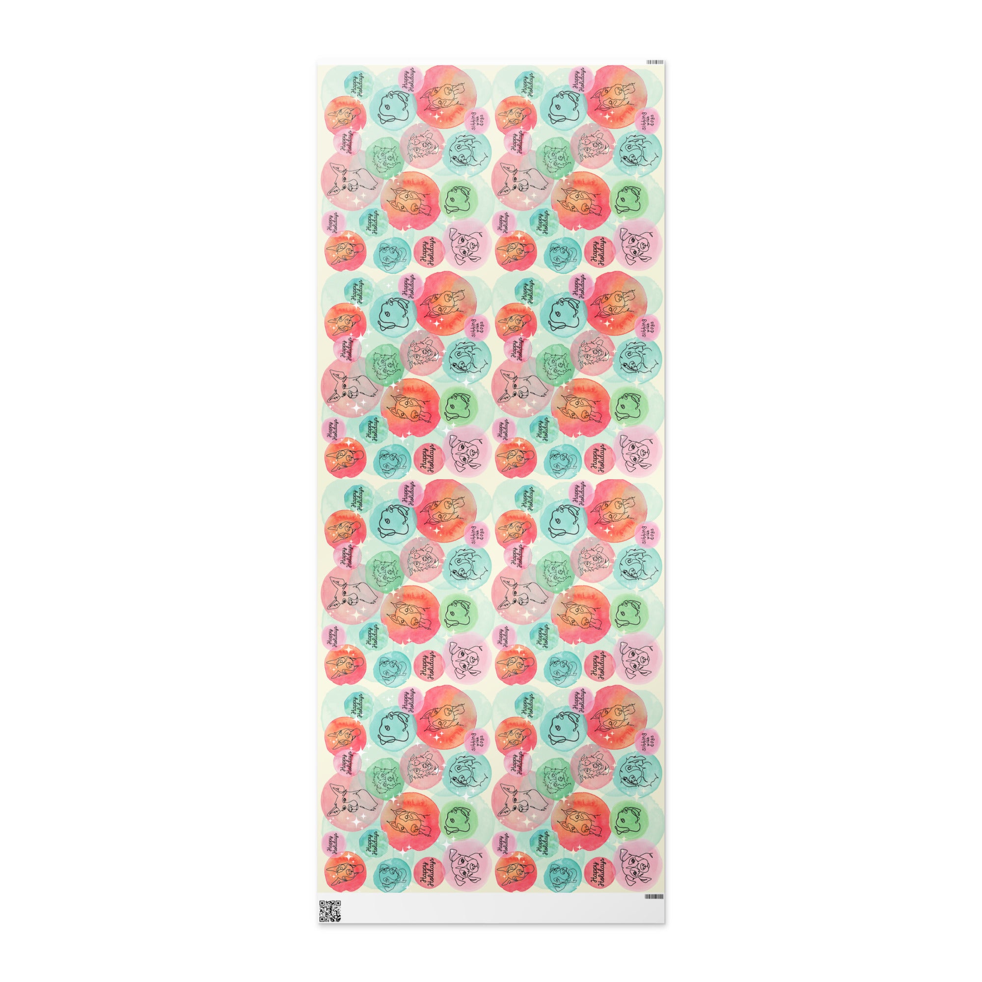 Merry Mutts Watercolor Wrap
