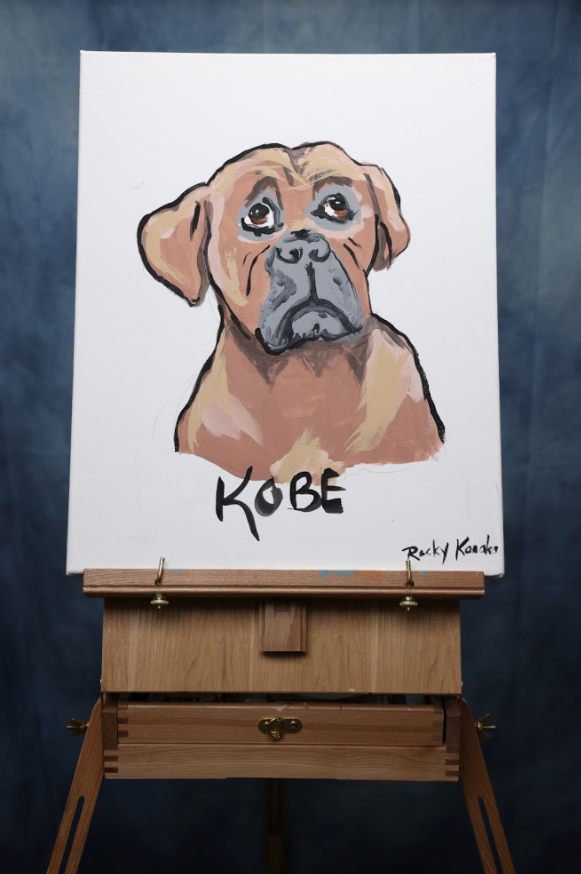 Kobe Painting by Rocky Kanaka