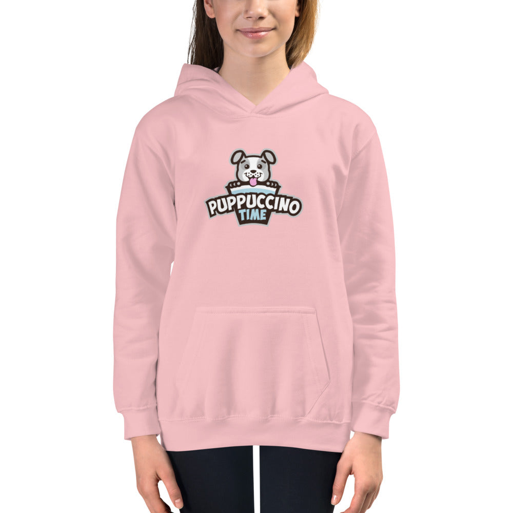 Puppuccino Time Kids Hoodie by Rocky Kanaka
