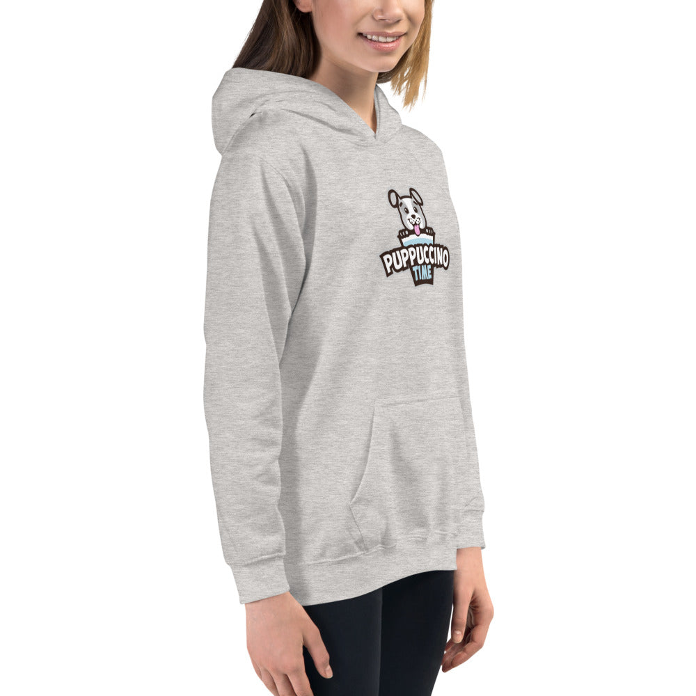 Puppuccino Time Kids Hoodie by Rocky Kanaka