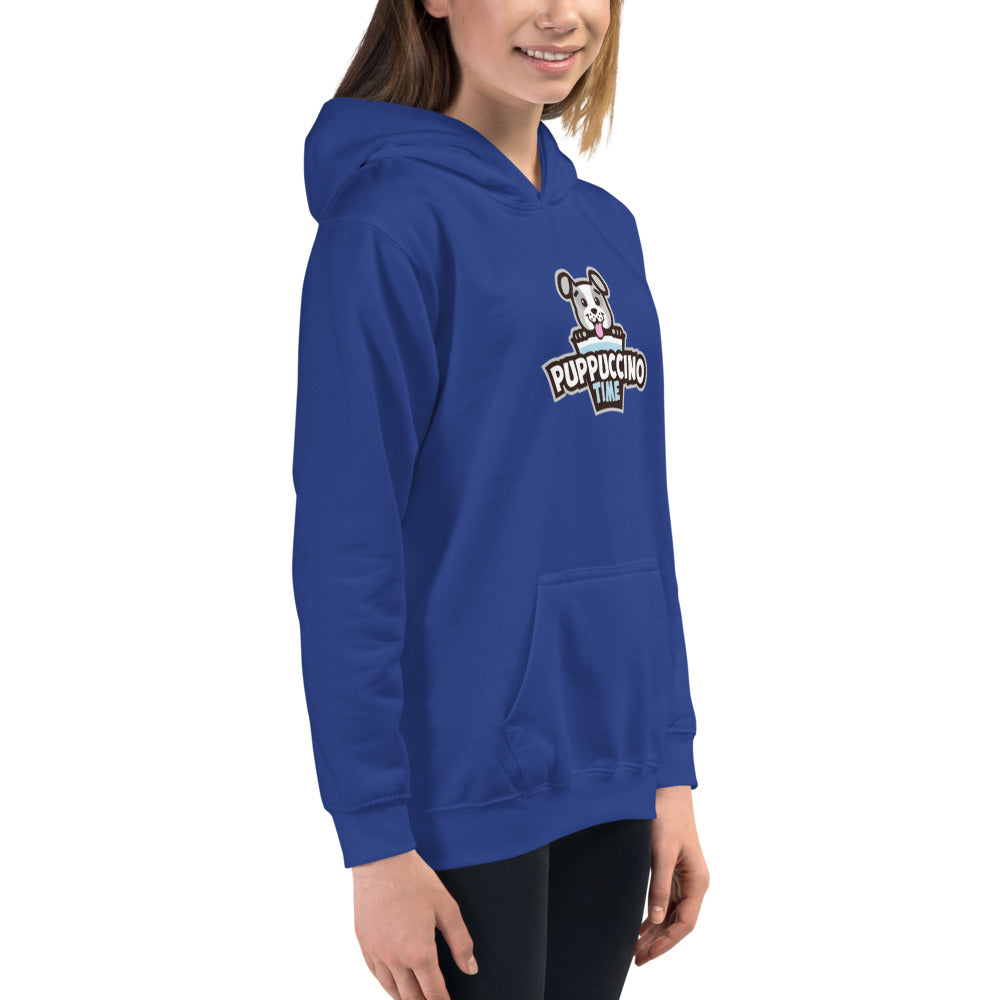 Puppuccino Time Kids Hoodie by Rocky Kanaka