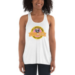 Women's Flowy Racerback Tank: Dog Mom Like a Regular Mom Only Cooler